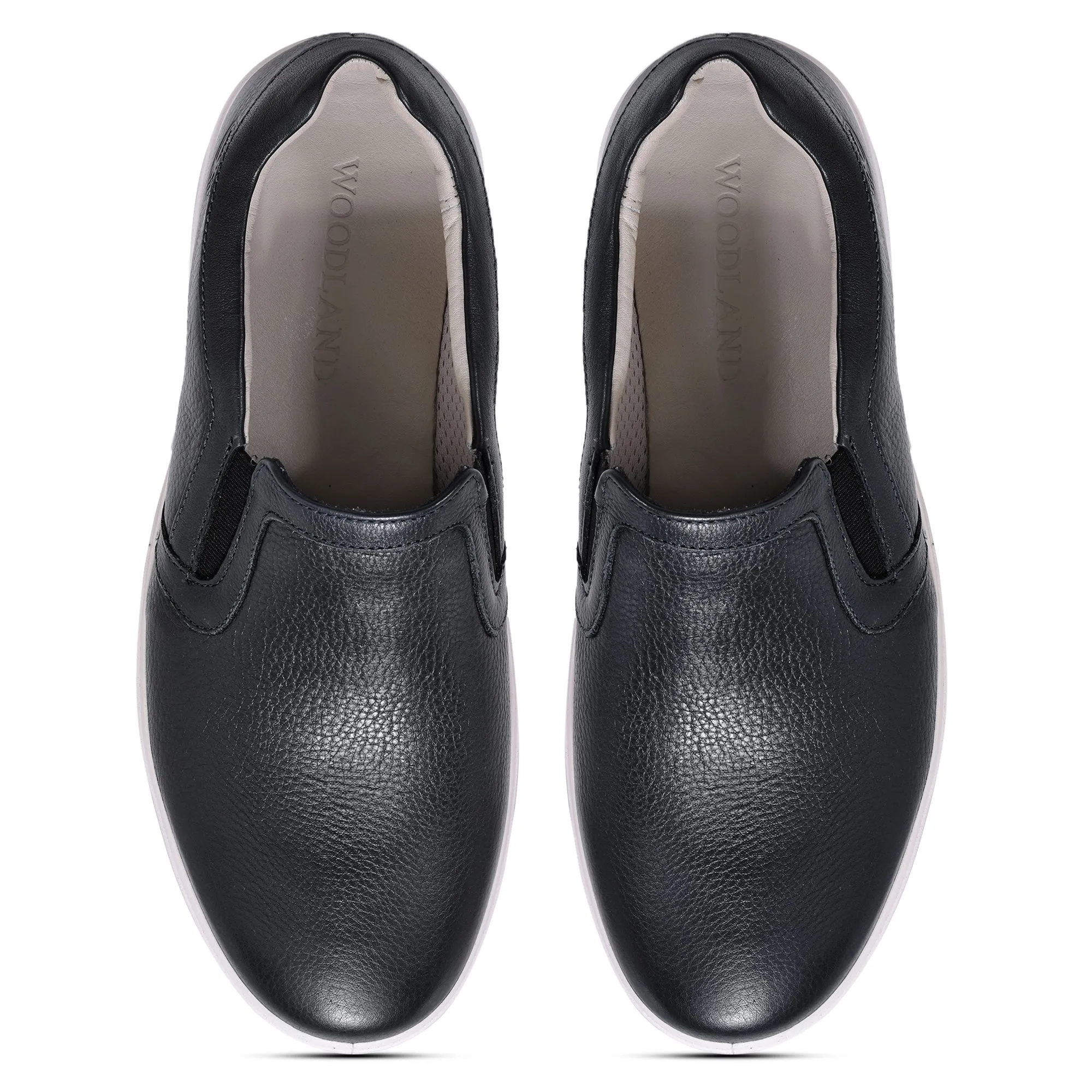 Black slip-on casual shoes - Thumbnail 3