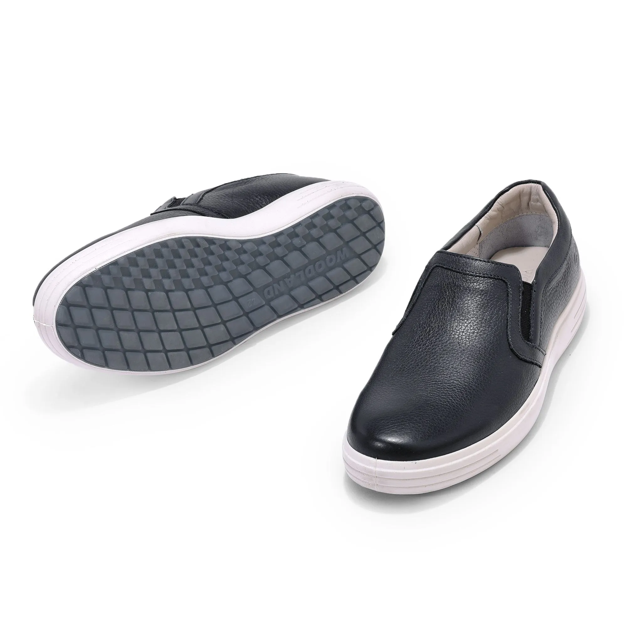 Black slip-on casual shoes - Thumbnail 4