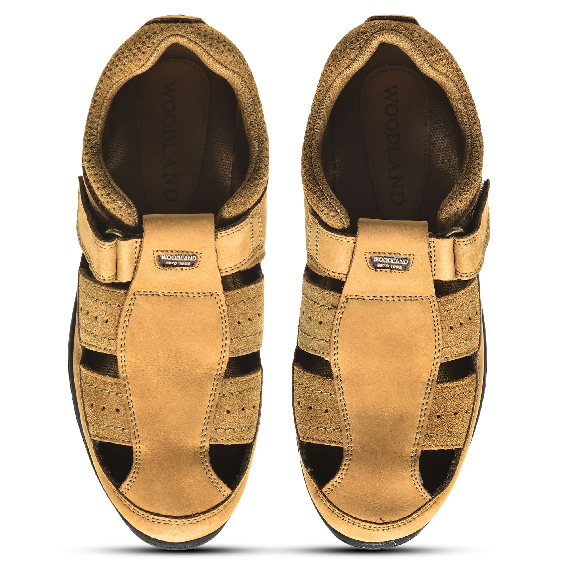 Camel Closed-Toe Sandals for Men - Thumbnail 3