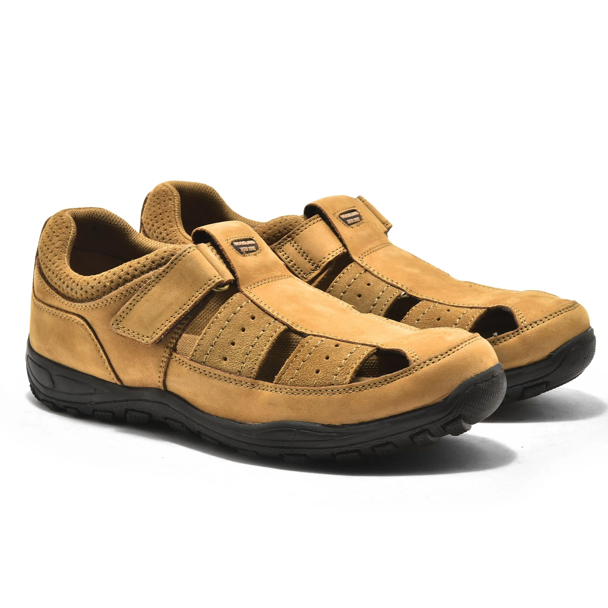 Camel Closed-Toe Sandals for Men - Thumbnail 6