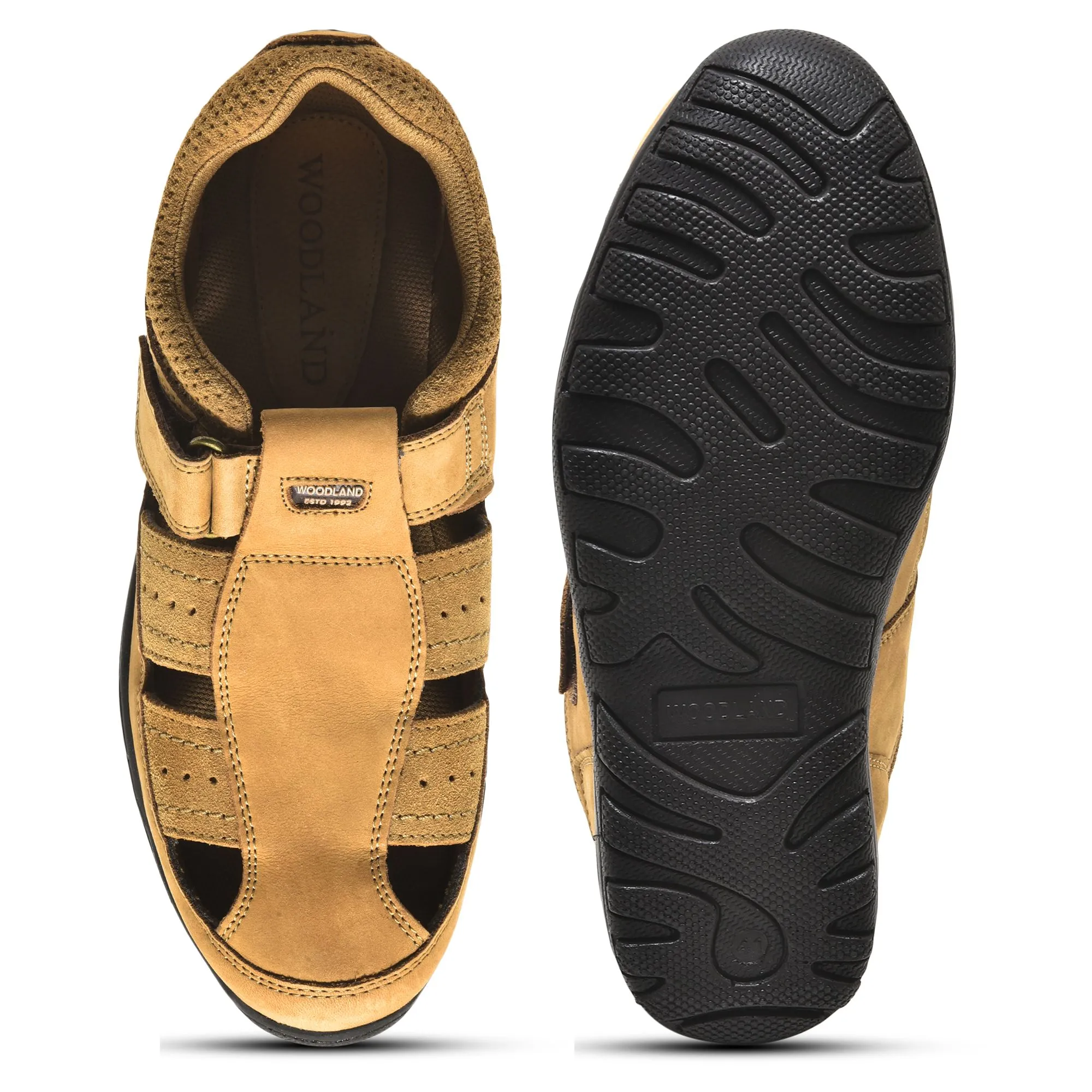 Camel Closed-Toe Sandals for Men - Thumbnail 7