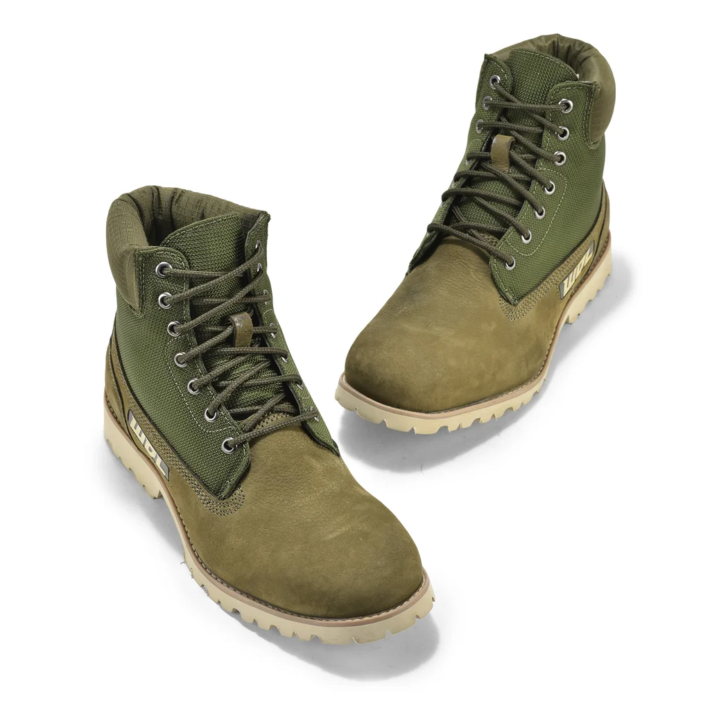 Woodland Olive Green ankle boots for men - Thumbnail 2
