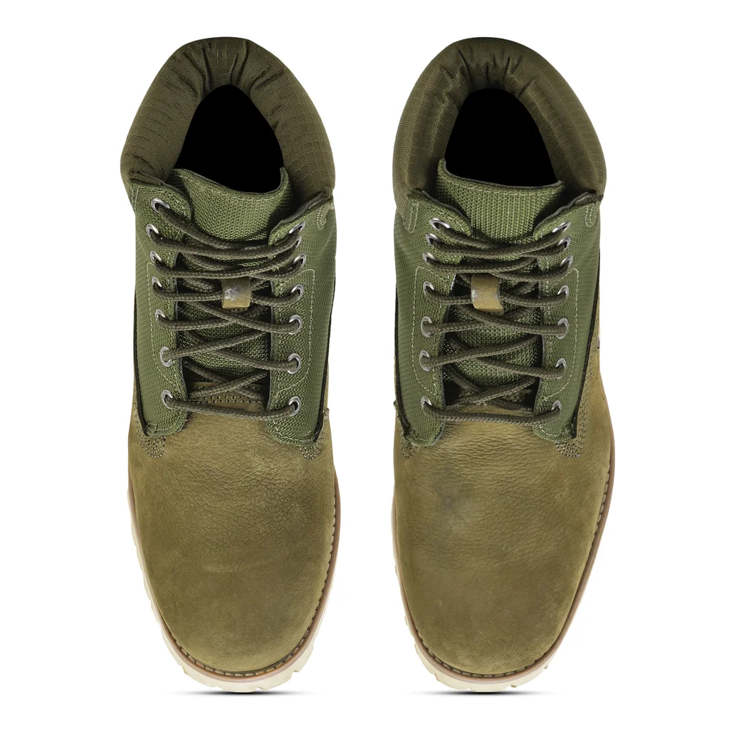 Woodland Olive Green ankle boots for men - Thumbnail 3