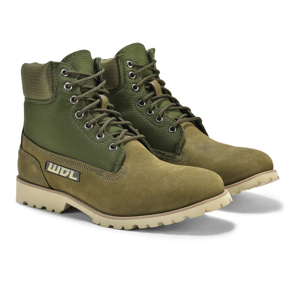 Woodland Olive Green ankle boots for men - Thumbnail 6