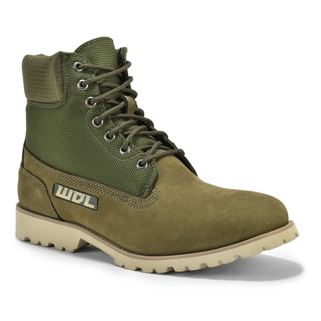 Woodland Olive Green ankle boots for men - Thumbnail 8