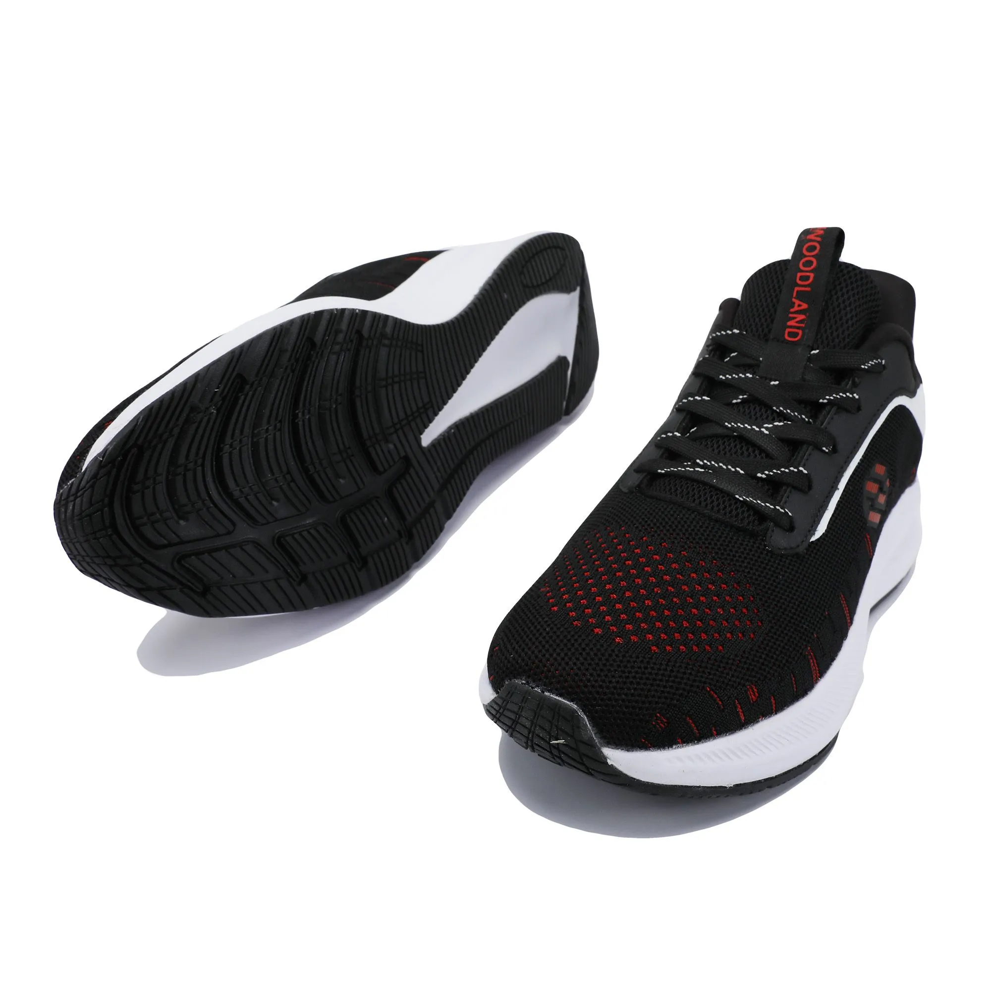 Black/Red Sneaker for Men - Thumbnail 4