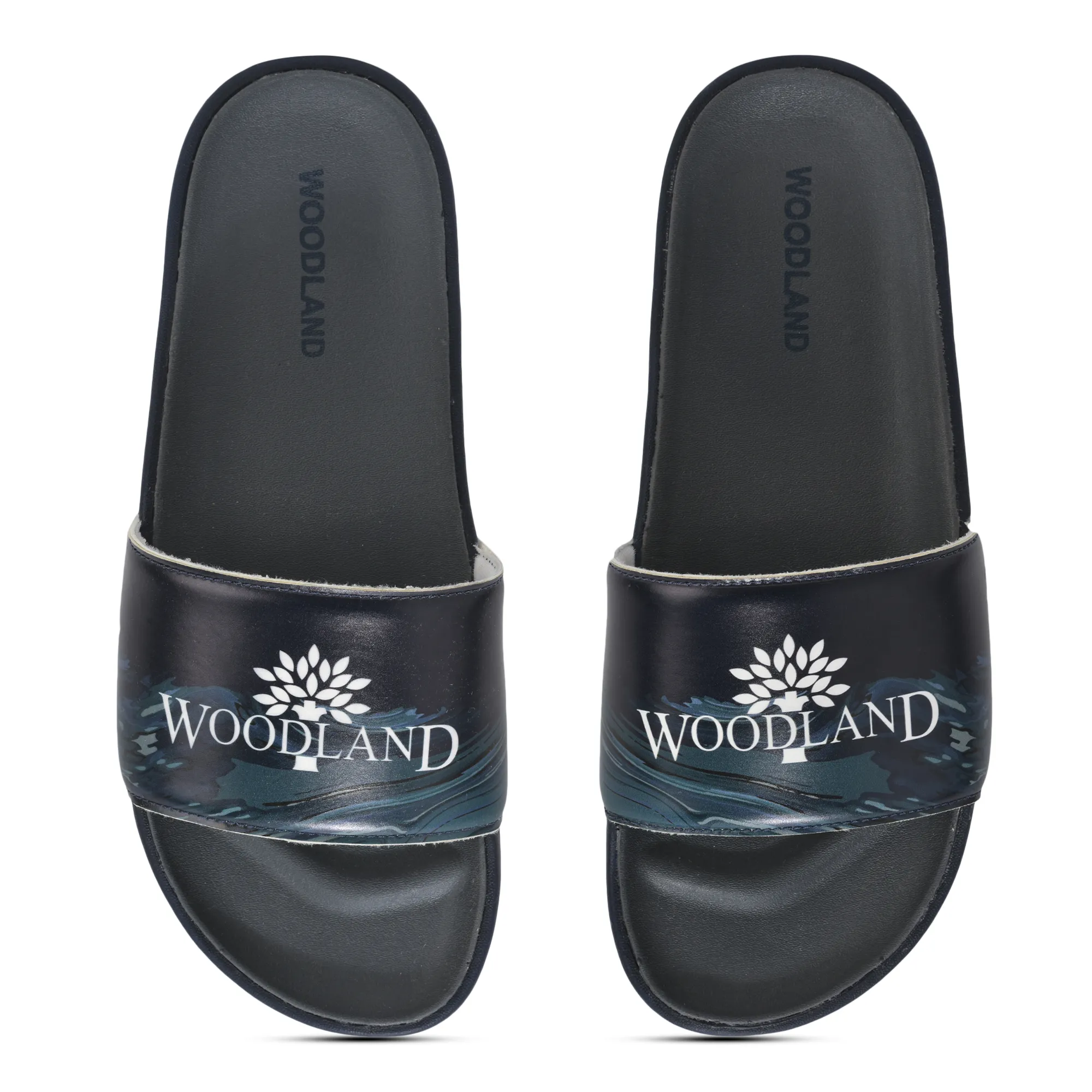 Navy Slipper Slider For Men - Thumbnail 3