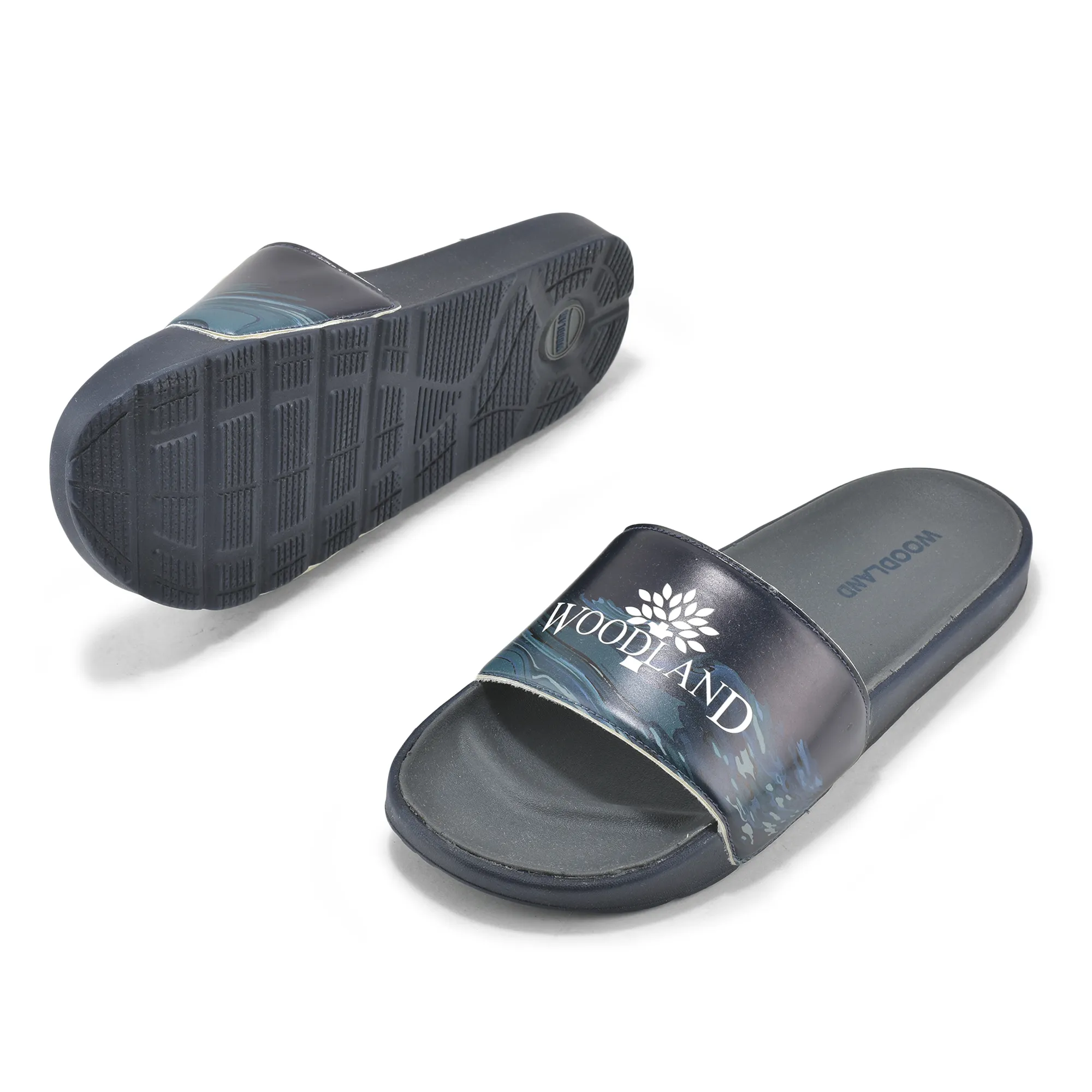 Navy Slipper Slider For Men - Thumbnail 4
