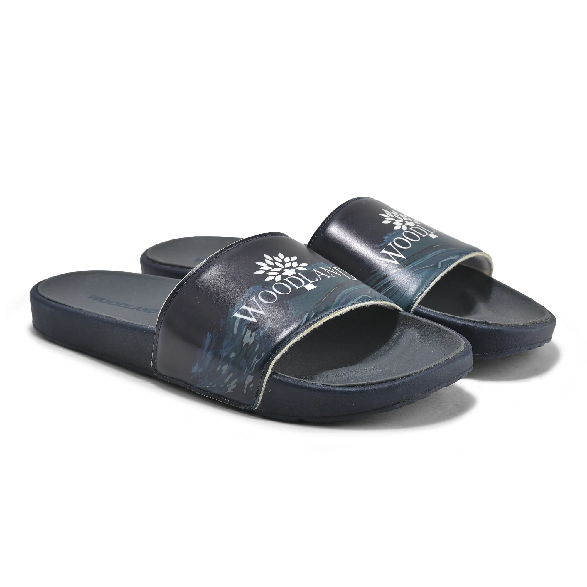 Navy Slipper Slider For Men - Thumbnail 6