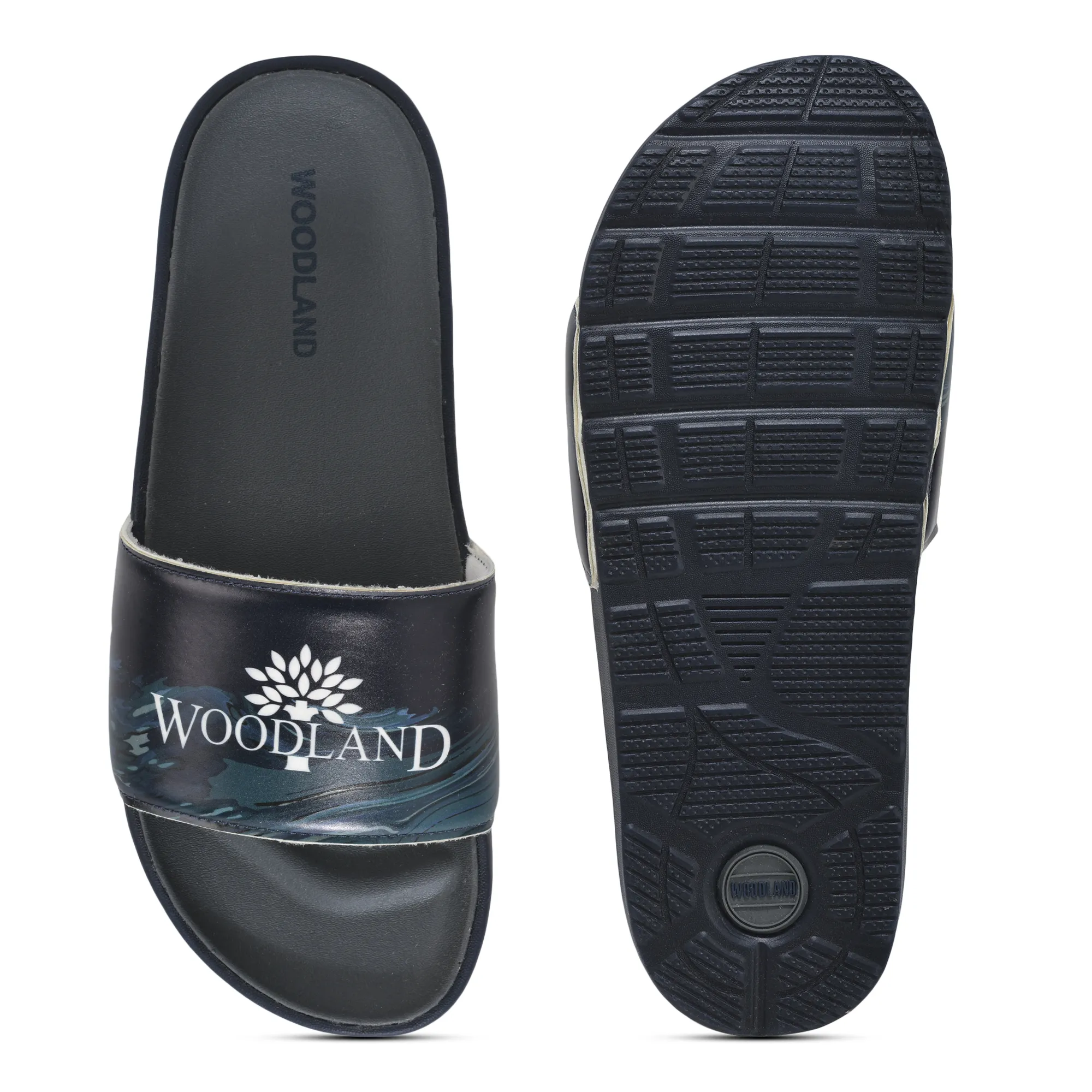 Navy Slipper Slider For Men - Thumbnail 7