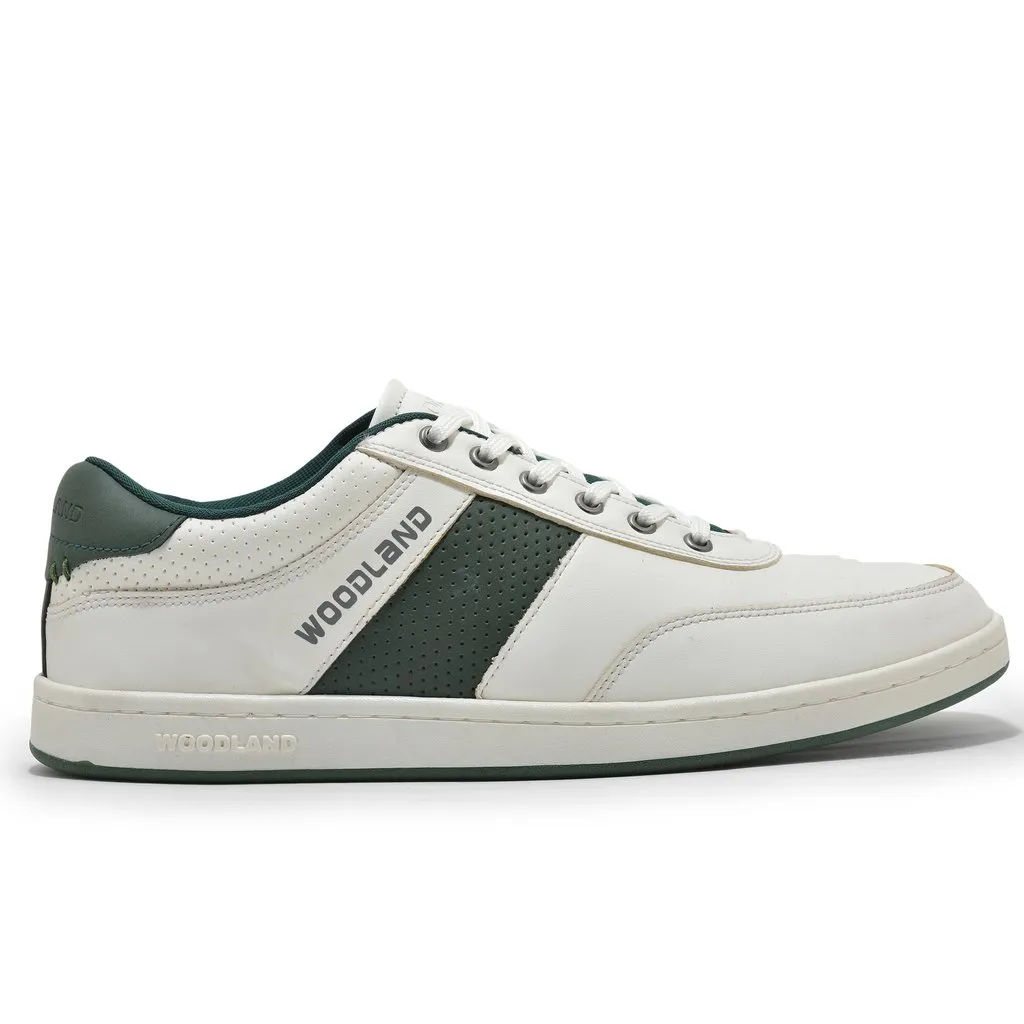 White/Green Sneakers for Men - Image 1