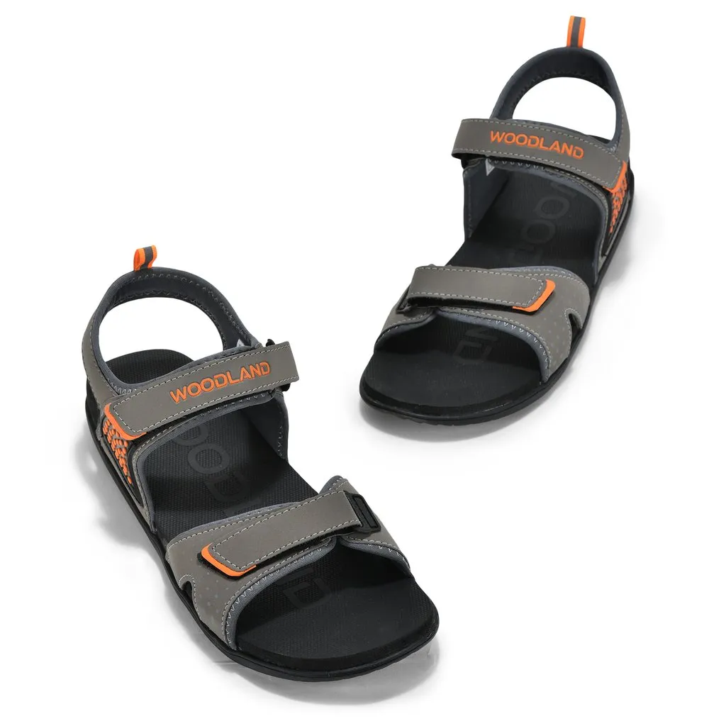 Grey/Orange Sports Sandal for Men - Thumbnail 2