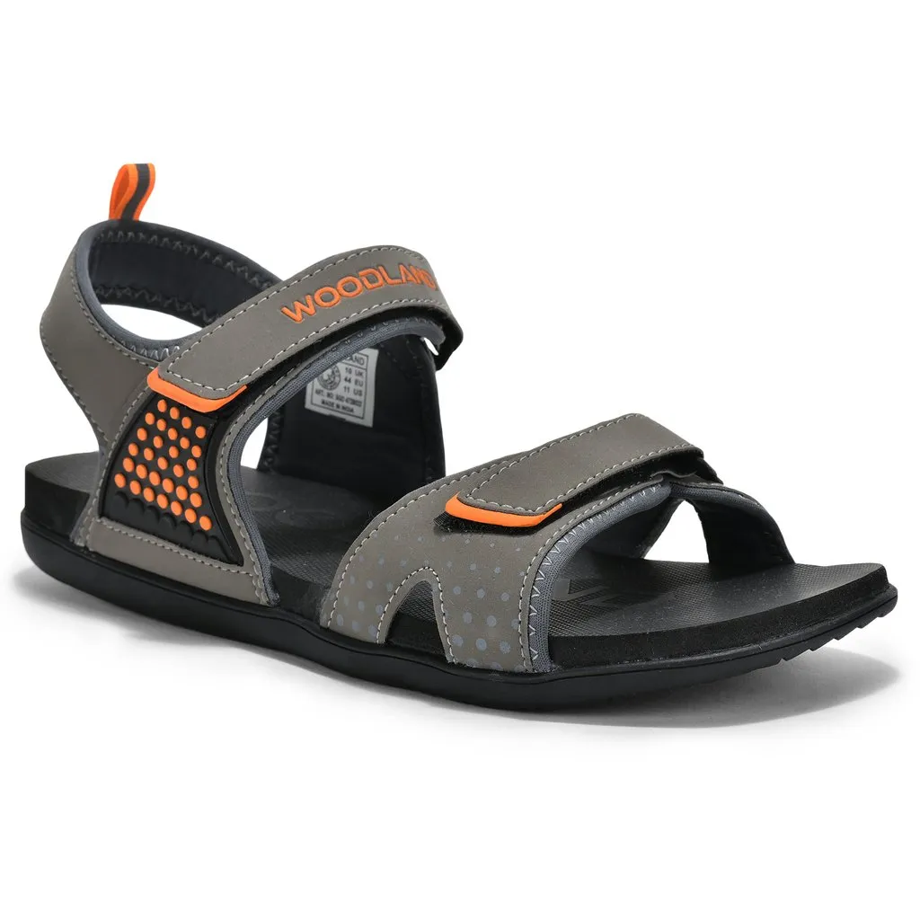 Grey/Orange Sports Sandal for Men - Thumbnail 8