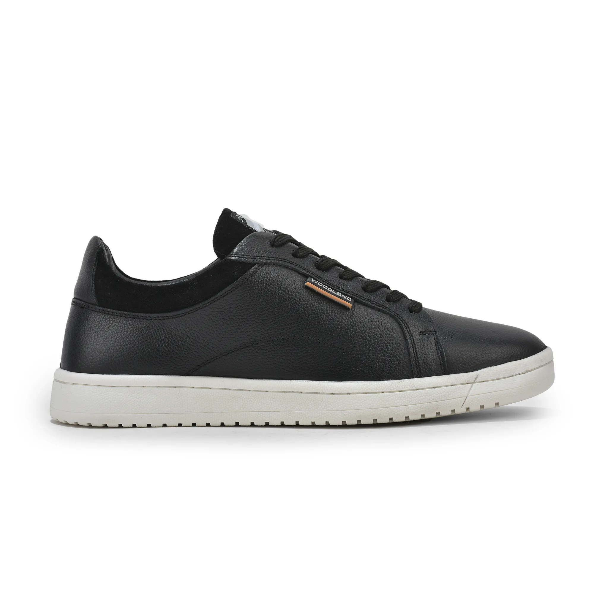 Black Pu Casual Sneakers For Men - Thumbnail 1