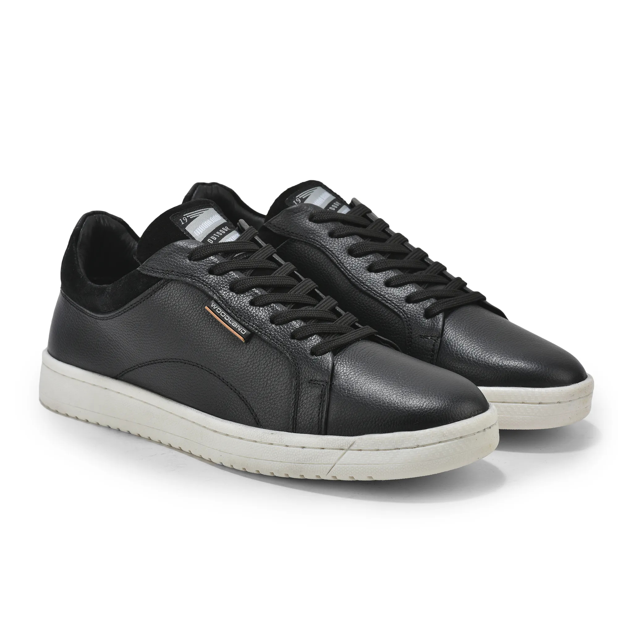 Black Pu Casual Sneakers For Men - Thumbnail 6