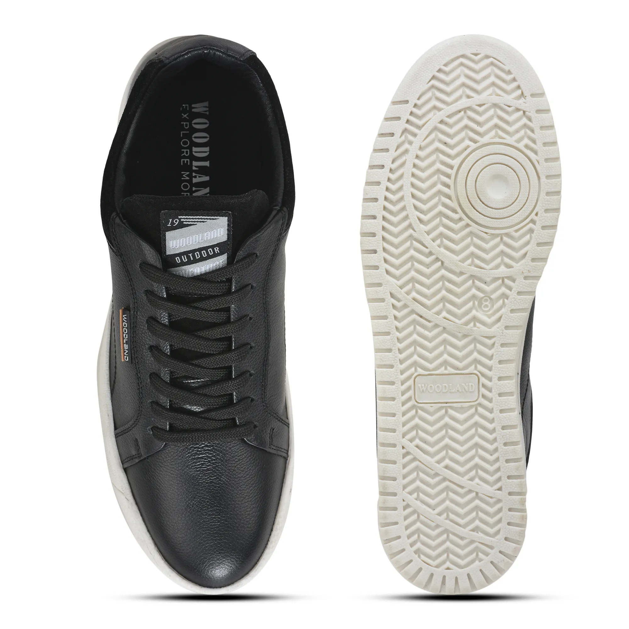Black Pu Casual Sneakers For Men - Thumbnail 7