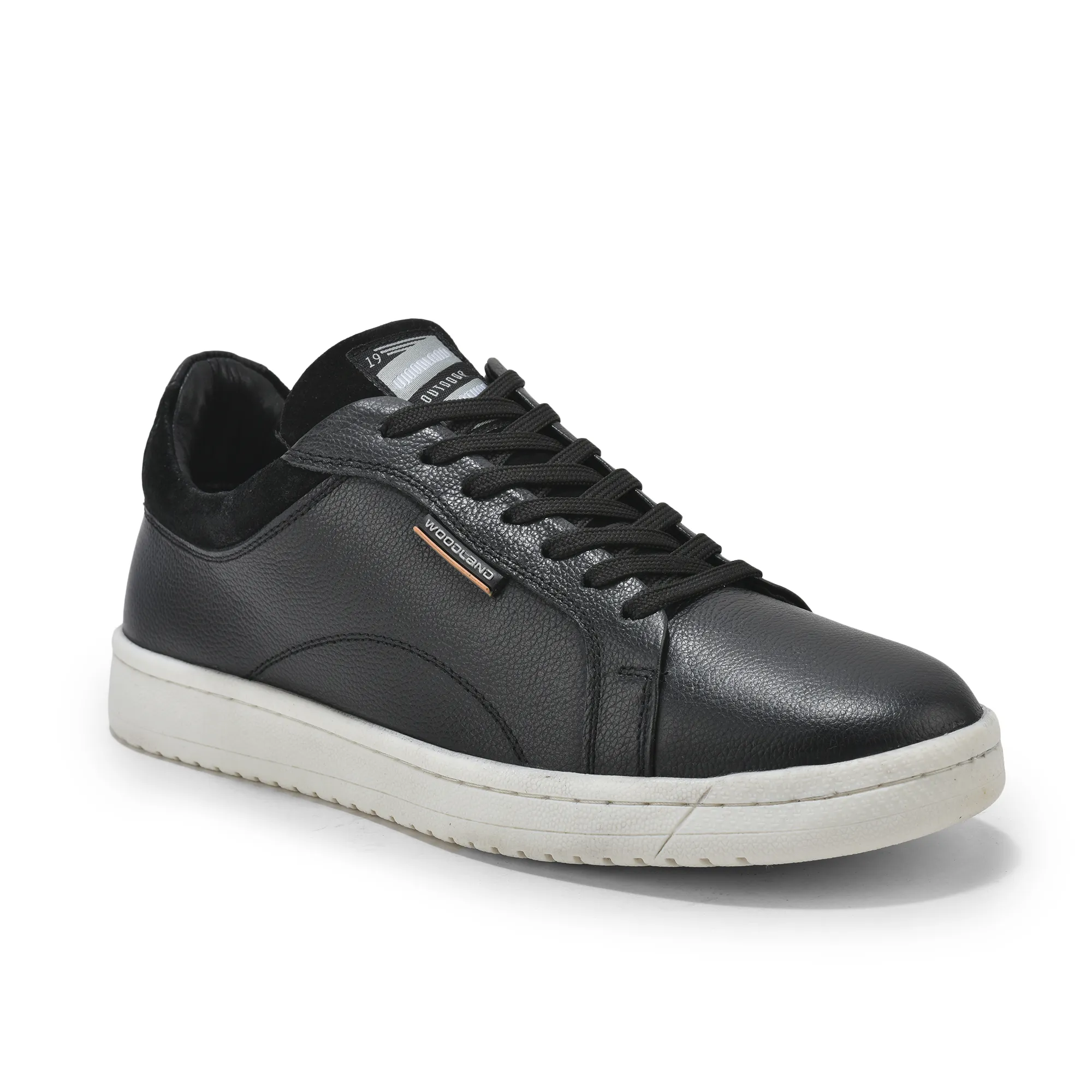 Black Pu Casual Sneakers For Men - Thumbnail 8