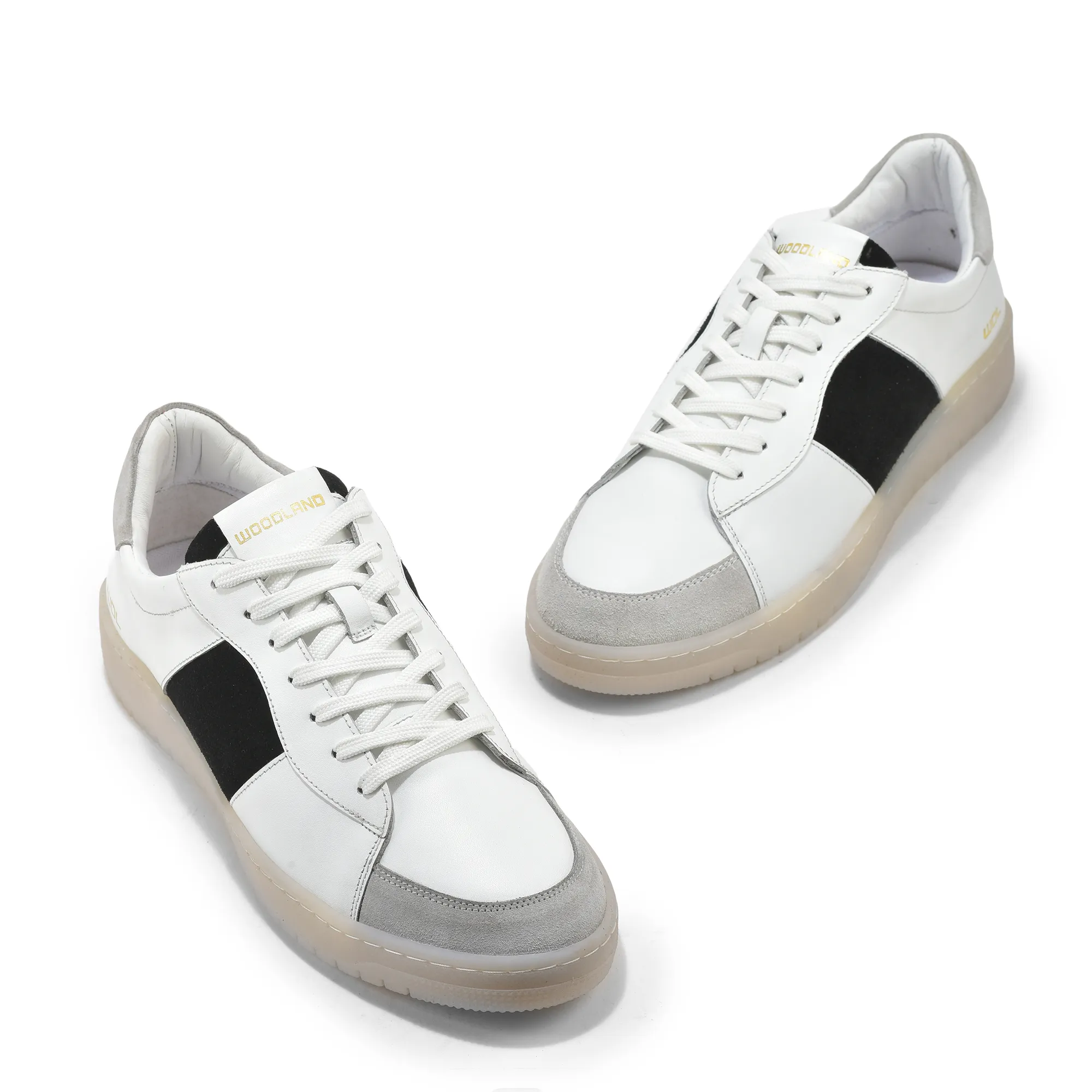 White Black Casual Sneakers For Men - Thumbnail 2