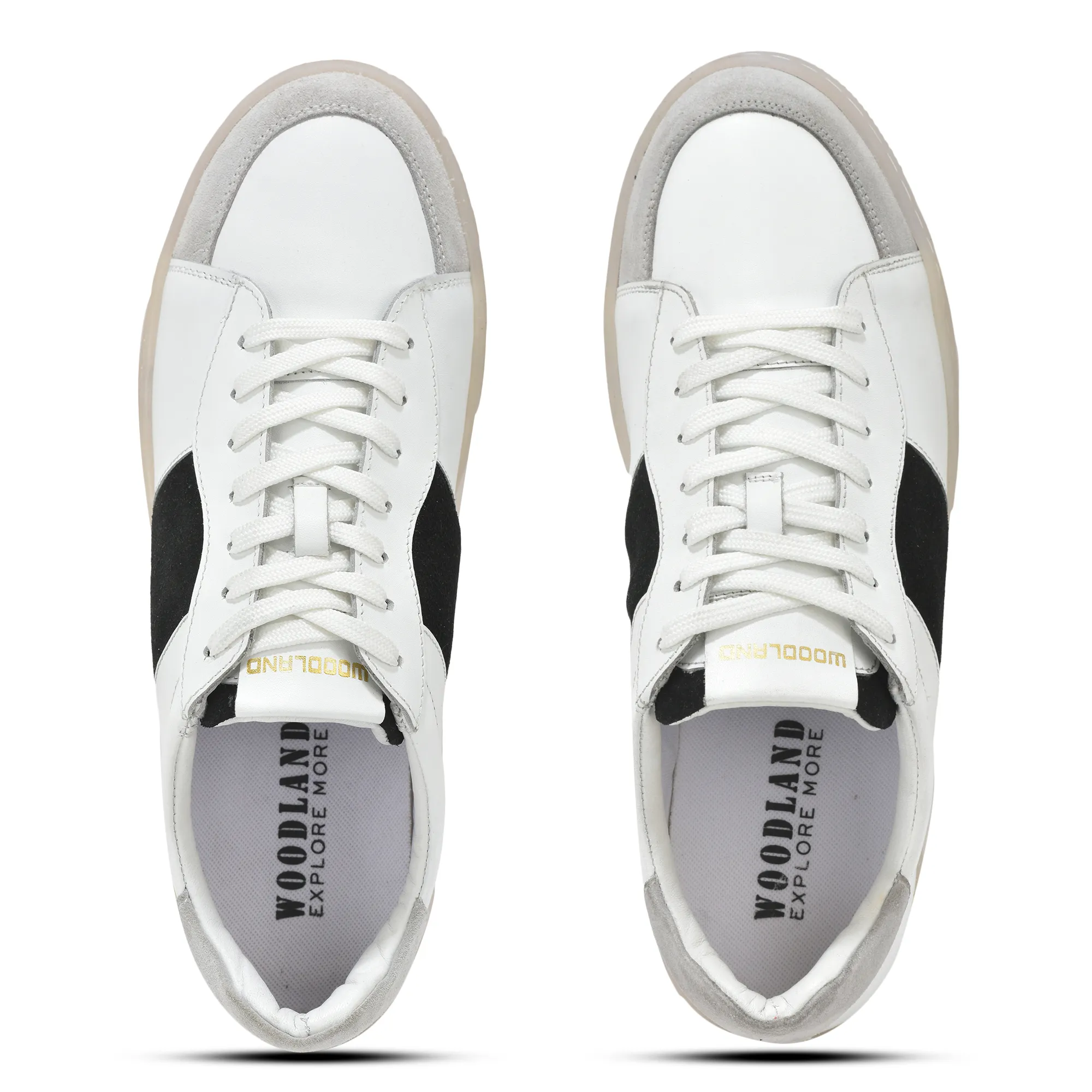 White Black Casual Sneakers For Men - Thumbnail 3