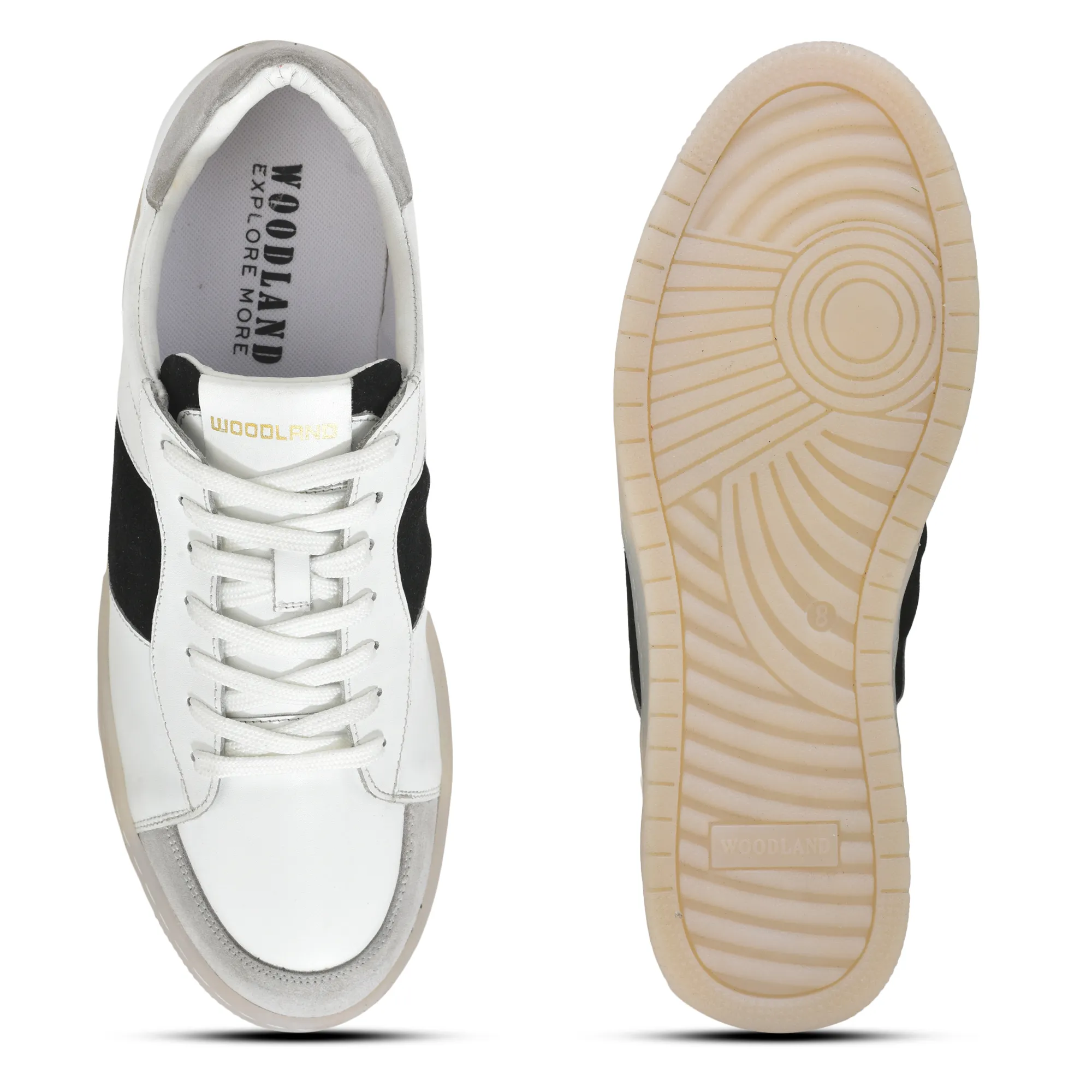 White Black Casual Sneakers For Men - Thumbnail 7