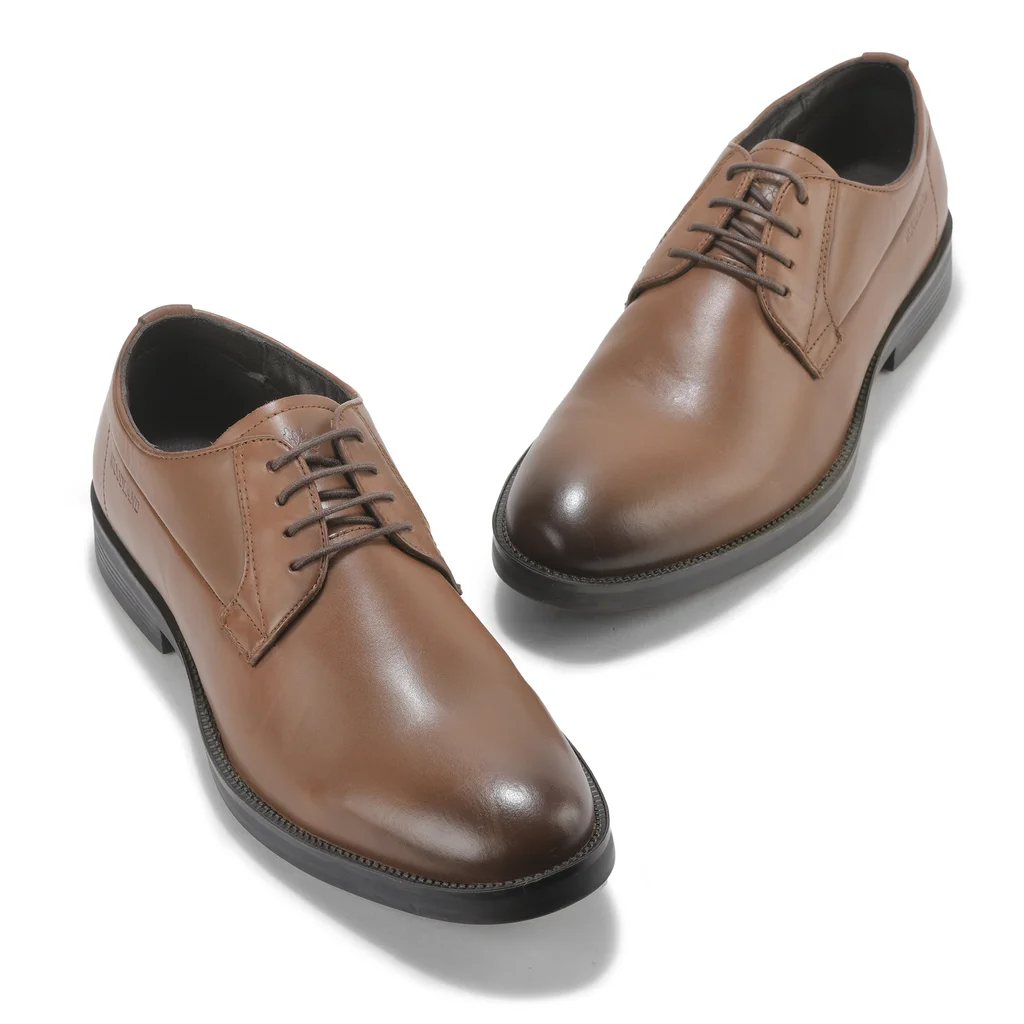Classic Dark Tan Formal Shoes for Men - Thumbnail 2