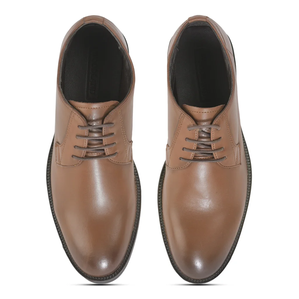 Classic Dark Tan Formal Shoes for Men - Thumbnail 3