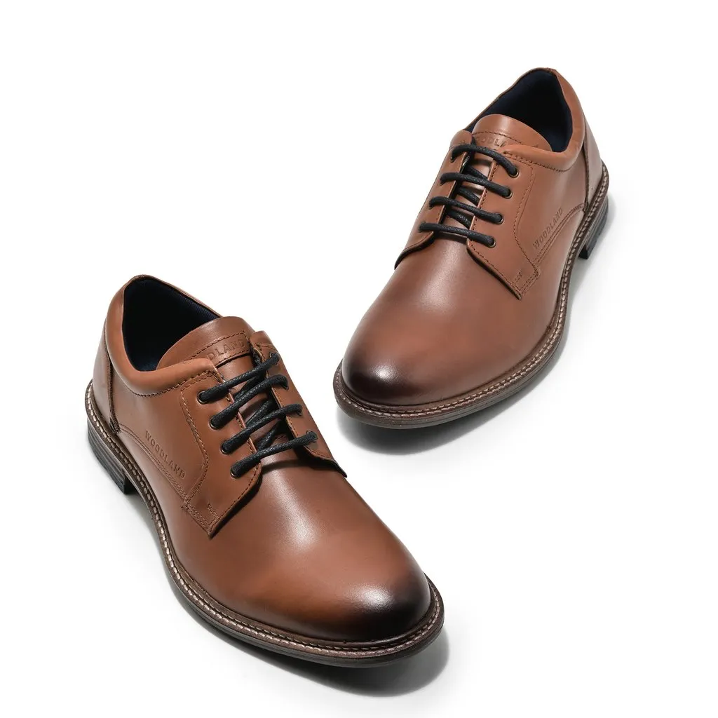 Tan Oxford Shoe for Men - Thumbnail 2