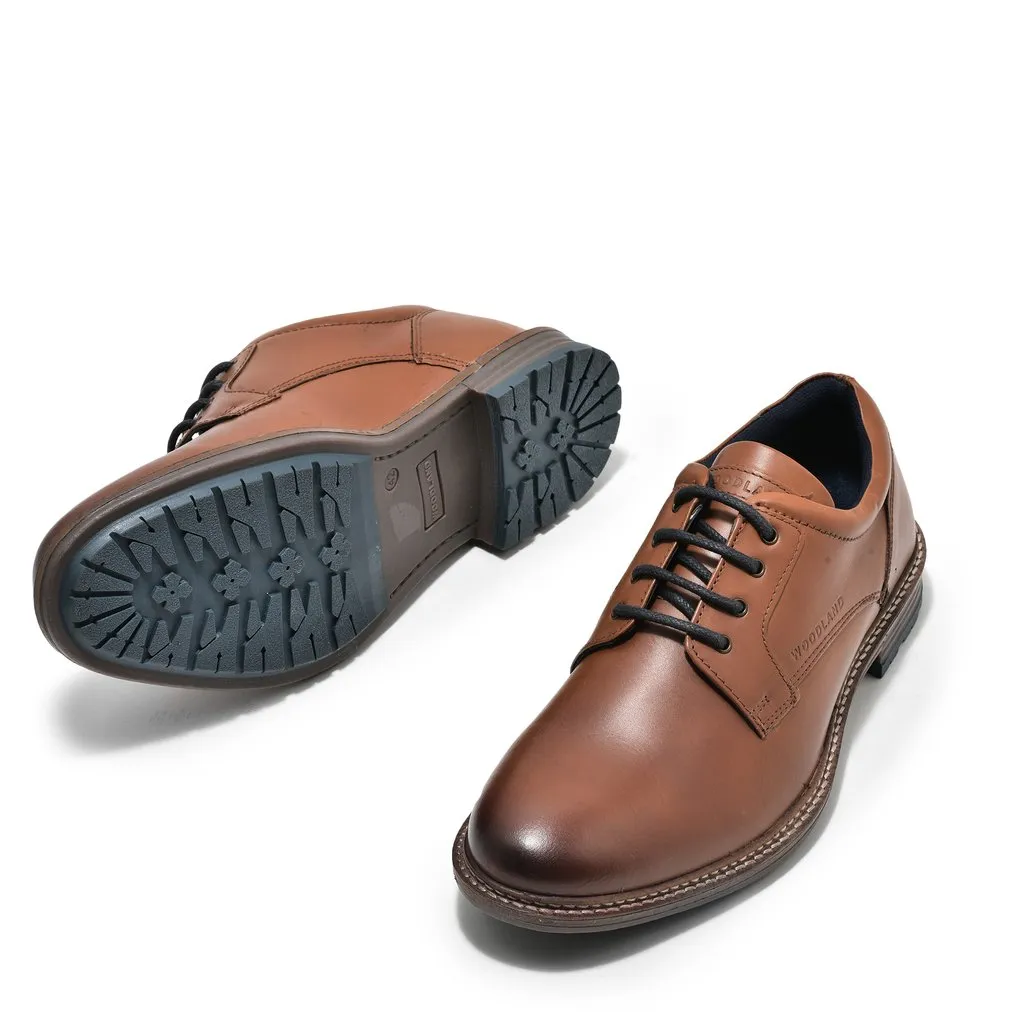 Tan Oxford Shoe for Men - Thumbnail 4