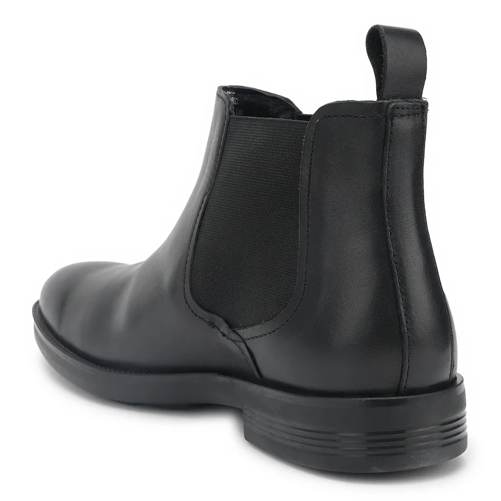 Black Chelsea Boot for Men - Thumbnail 5