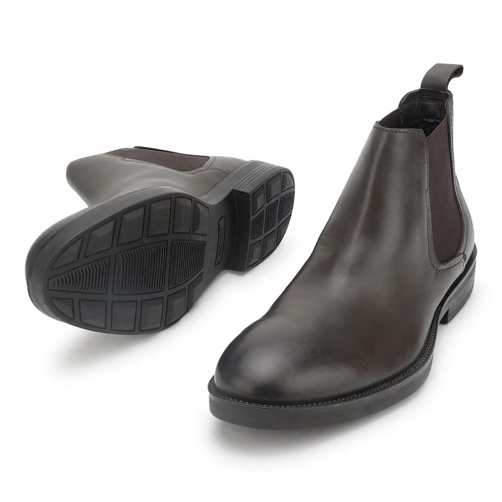 Brown Chelsea Boot for Men - Thumbnail 4