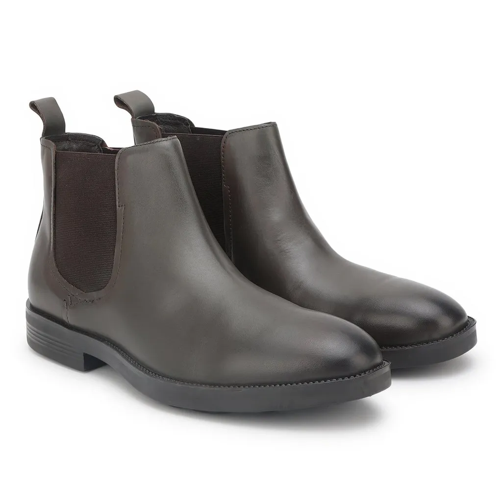 Brown Chelsea Boot for Men - Thumbnail 6