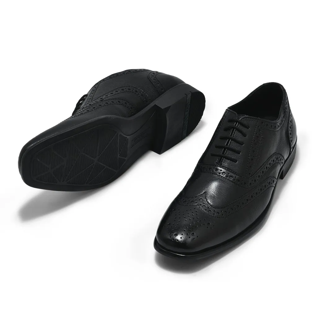 Black Formal Oxford Shoes for Men - Thumbnail 4