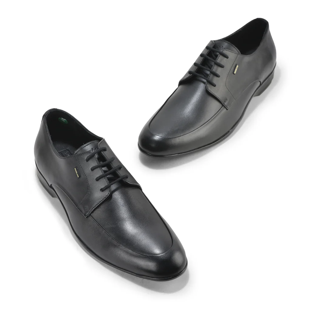 Woodland Men’s Classic Black Leather Lace-Up Formal Shoes - Thumbnail 2
