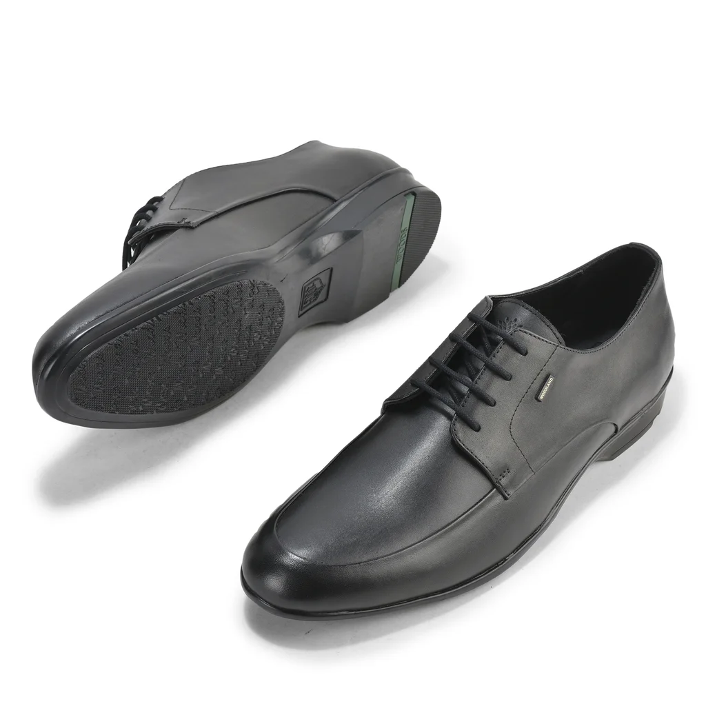 Woodland Men’s Classic Black Leather Lace-Up Formal Shoes - Thumbnail 4