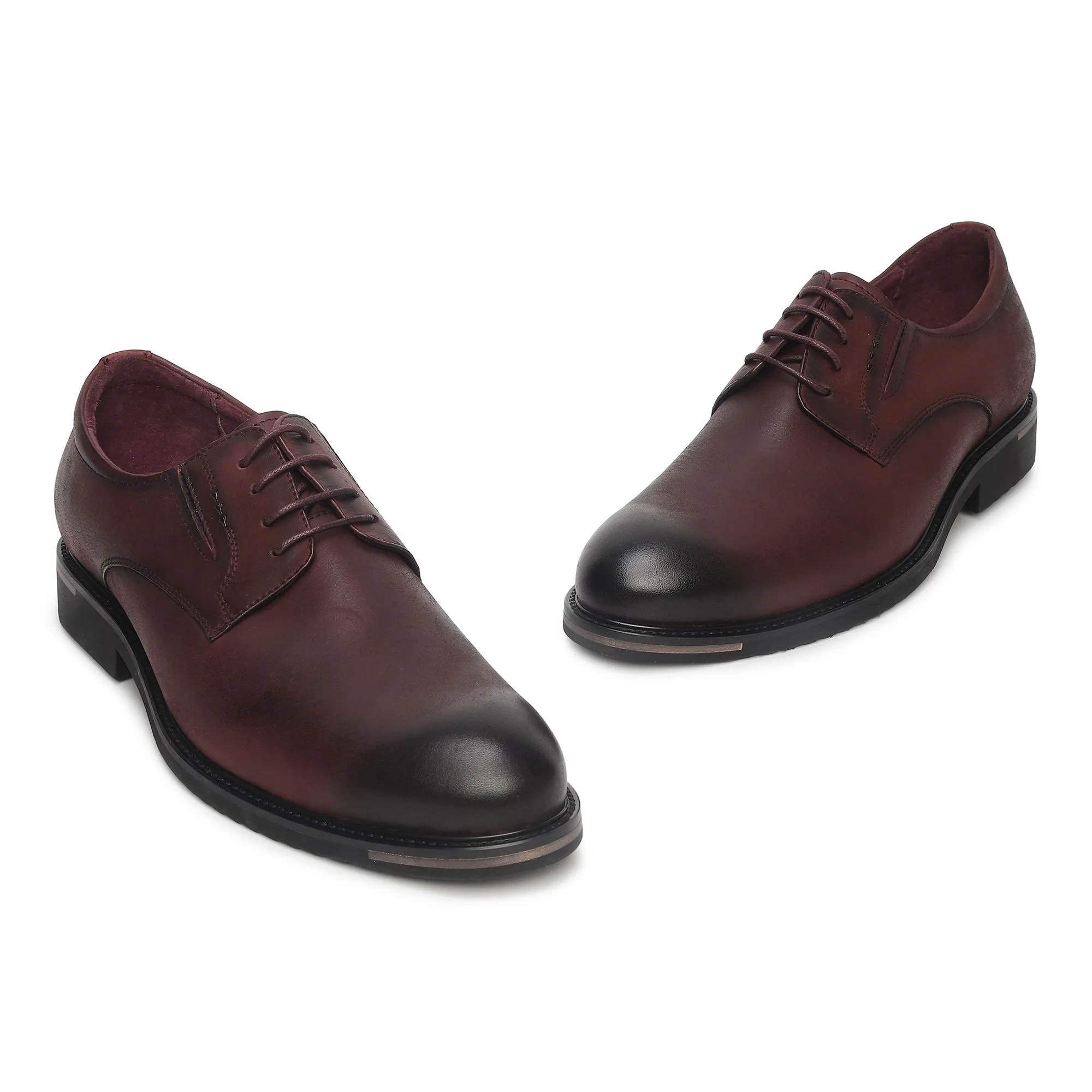 Wine red Oxfords for Men - Thumbnail 2