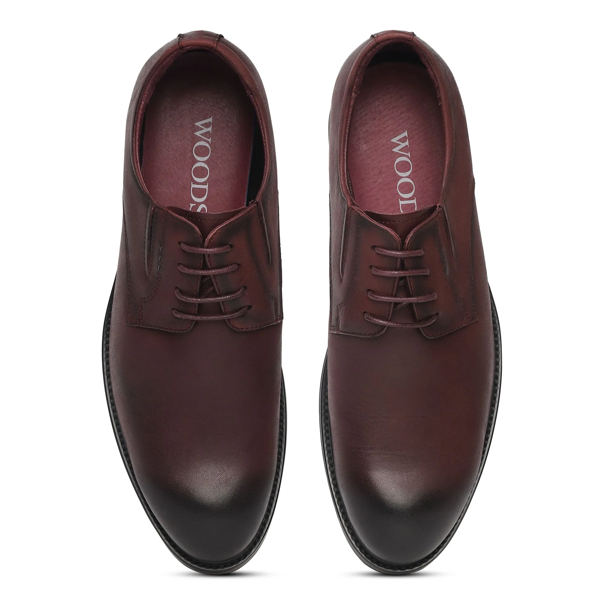 Wine red Oxfords for Men - Thumbnail 3