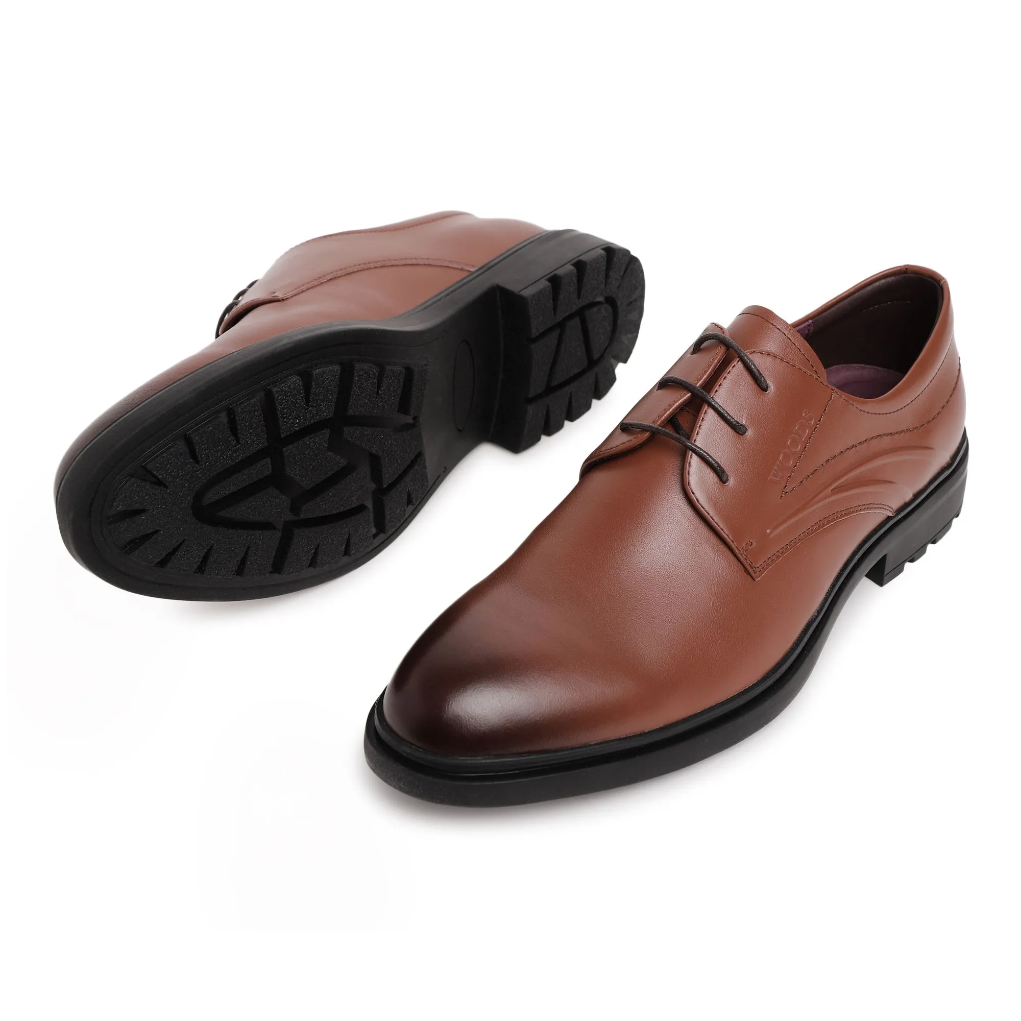 Brown formal shoes for men - Thumbnail 4