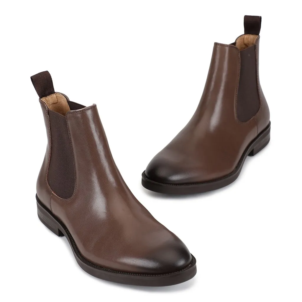 Brown Chelsea Boot for Men - Thumbnail 2