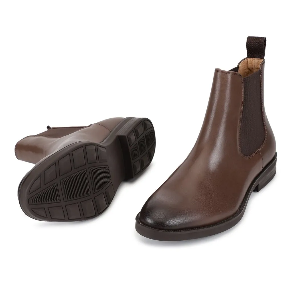 Brown Chelsea Boot for Men - Thumbnail 4