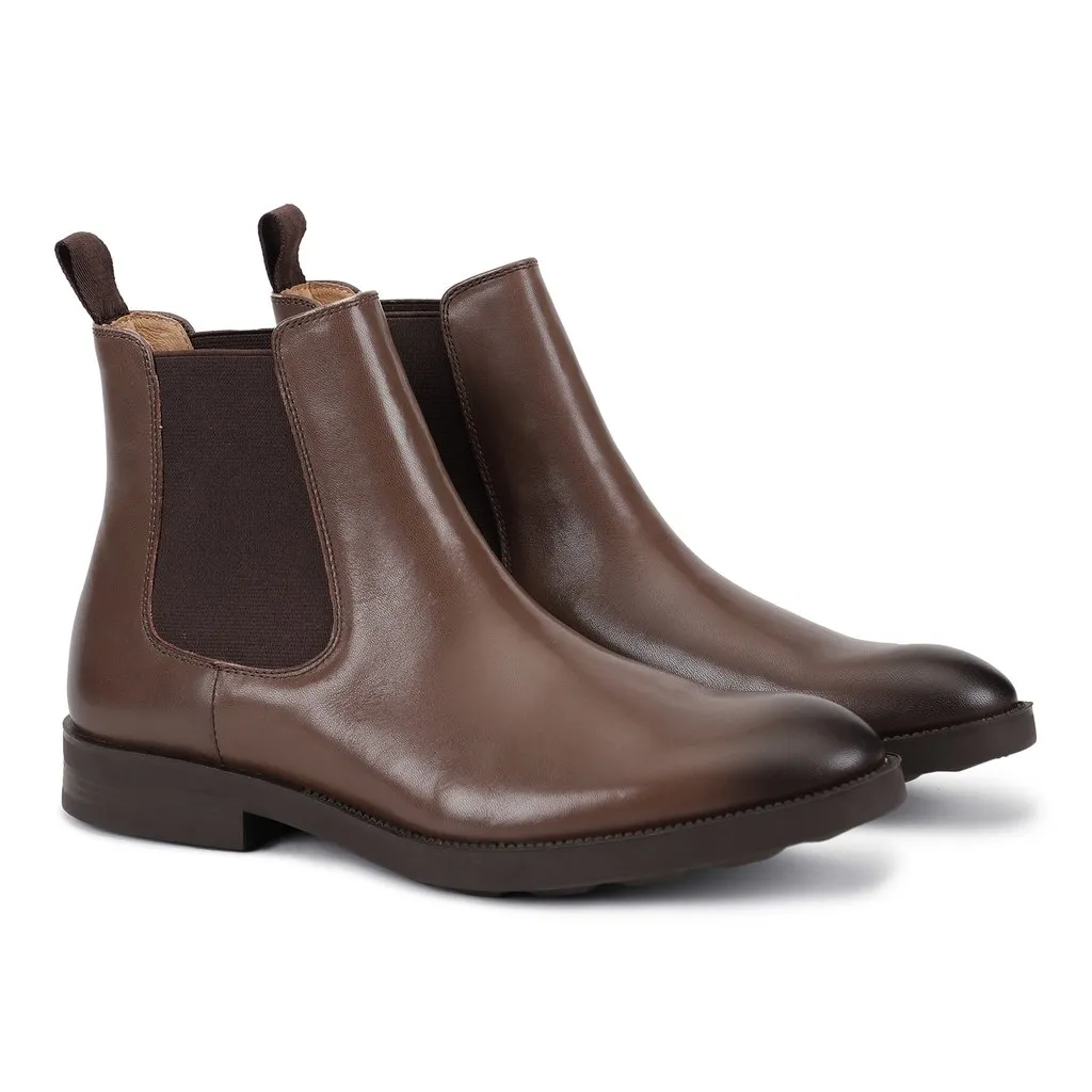 Brown Chelsea Boot for Men - Thumbnail 6