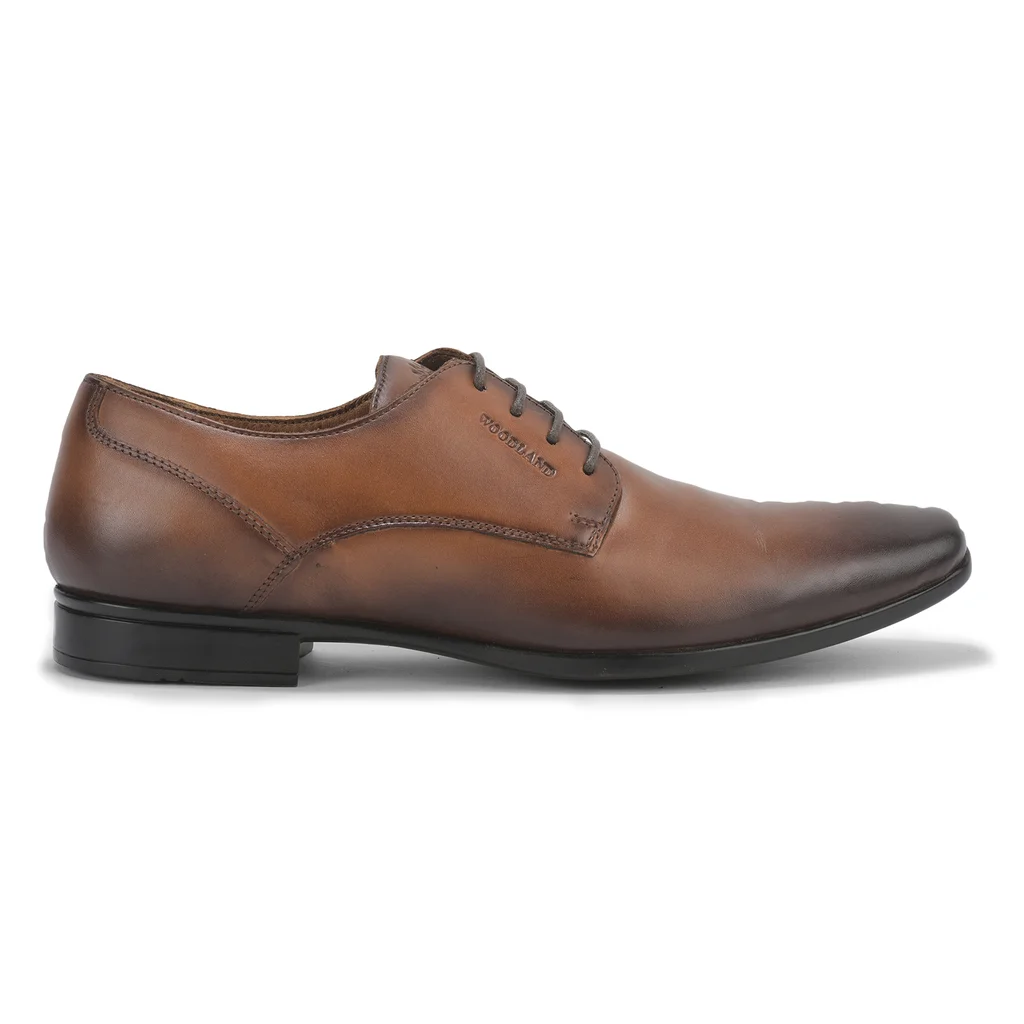 Formal Tan Oxford Shoes for Men - Thumbnail 1