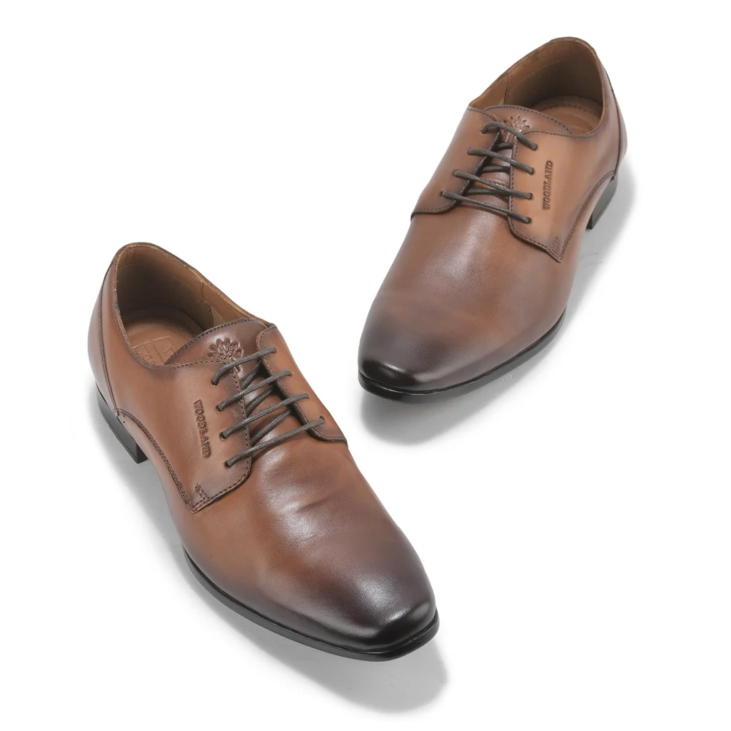 Formal Tan Oxford Shoes for Men - Thumbnail 2