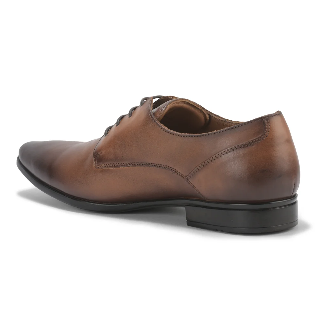 Formal Tan Oxford Shoes for Men - Thumbnail 5