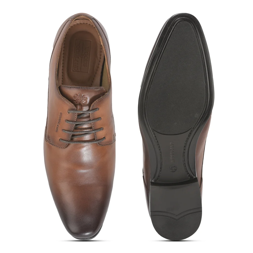 Formal Tan Oxford Shoes for Men - Thumbnail 7