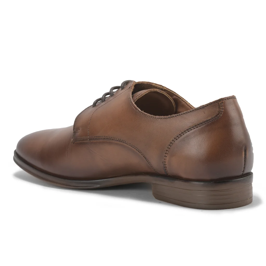 Formal Tan Oxford Shoes for Men - Thumbnail 5