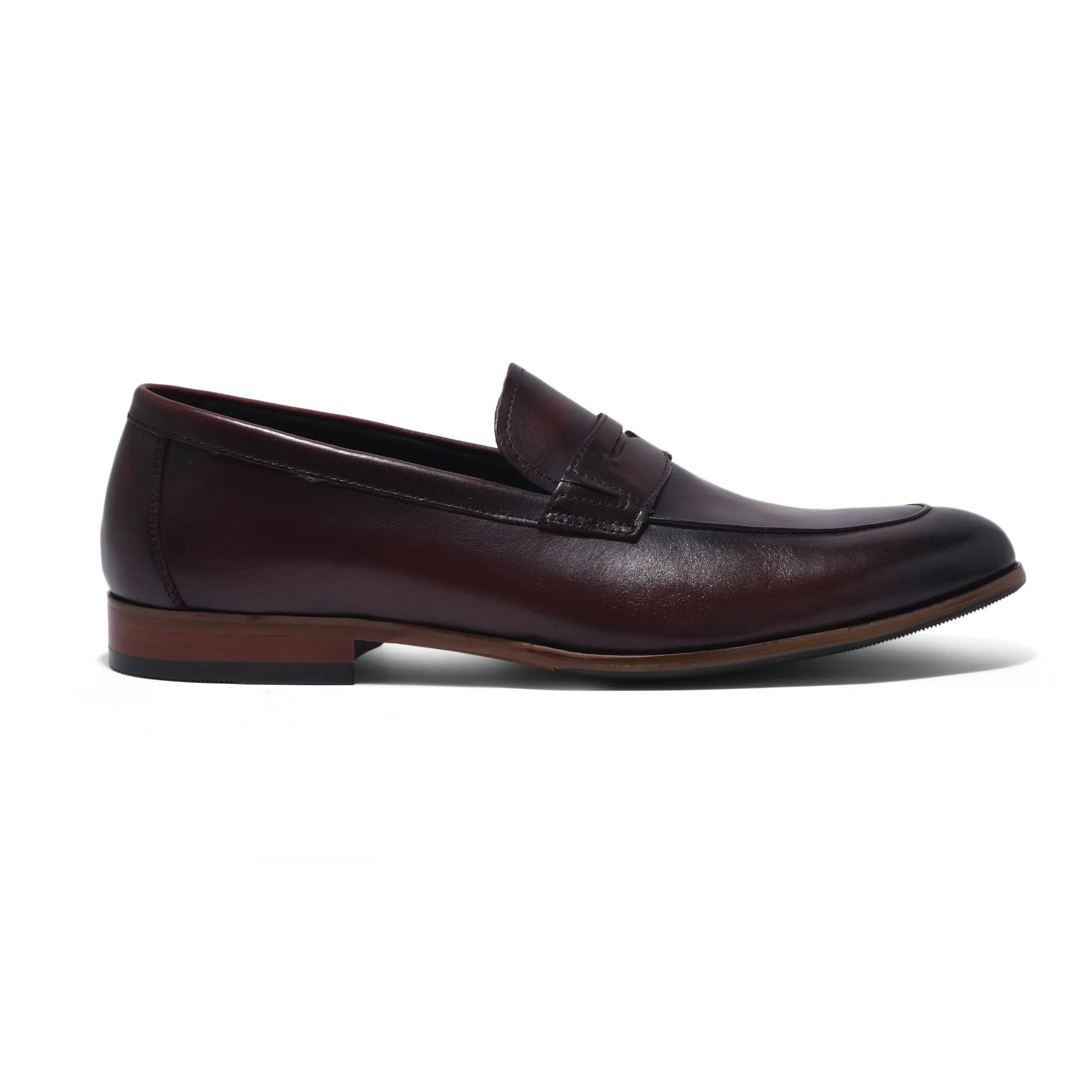 Wine red Loafer for men - Image 1