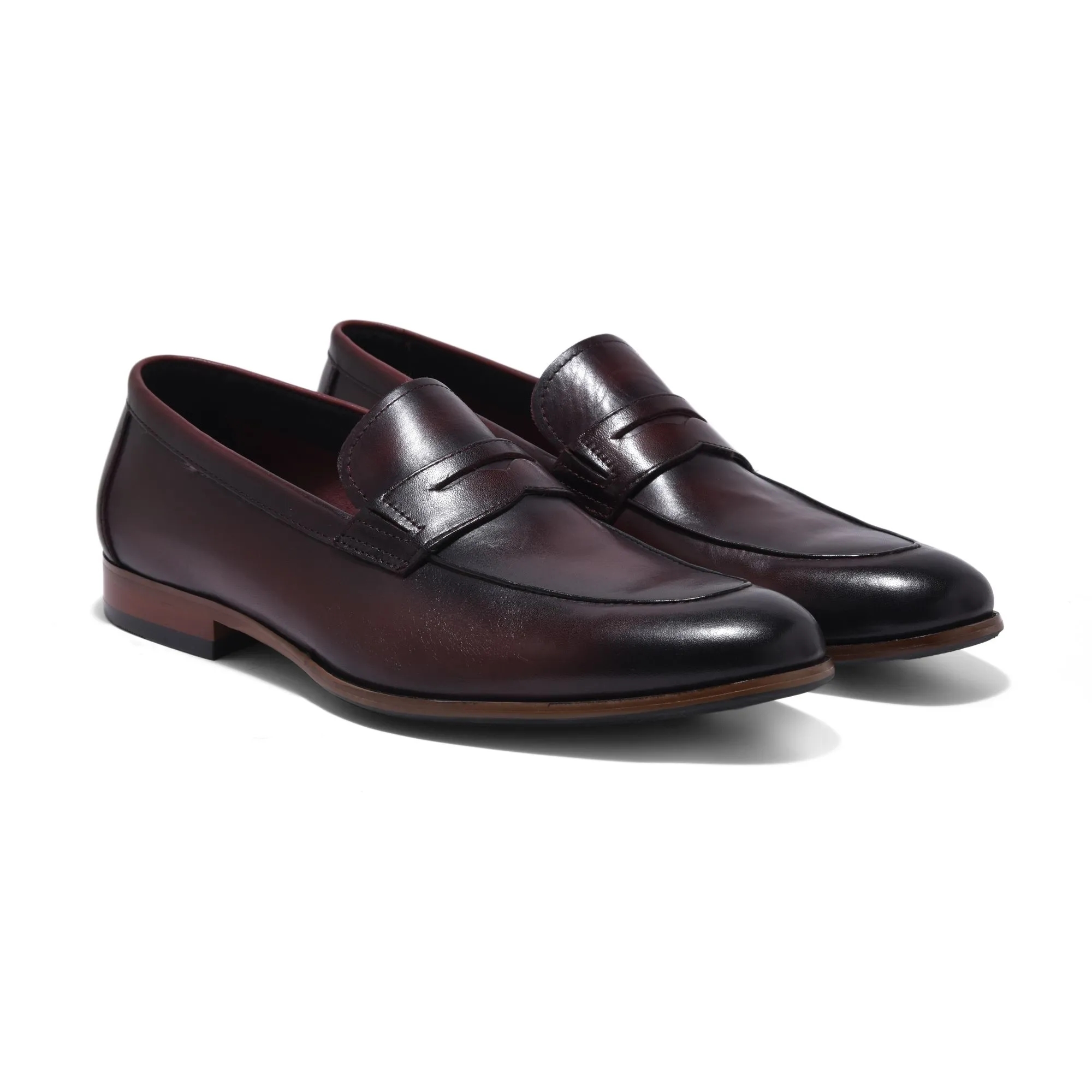 Wine red Loafer for men - Thumbnail 6