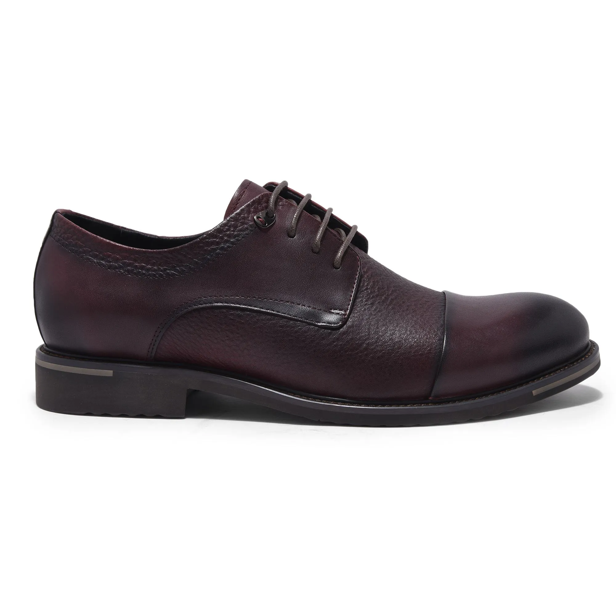 Wine red Oxford shoes for men - Image 1