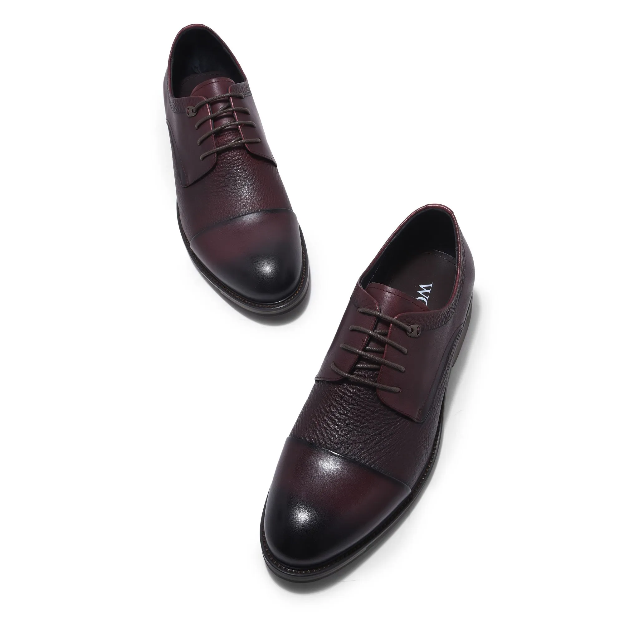 Wine red Oxford shoes for men - Thumbnail 2