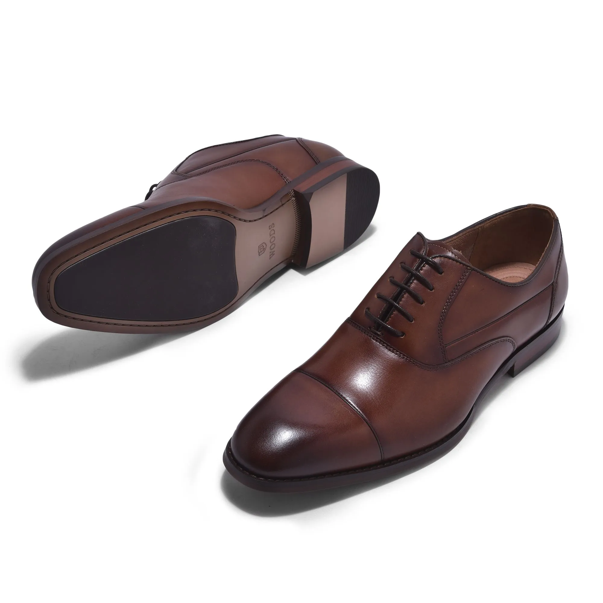 Tan formal shoes for men - Thumbnail 4